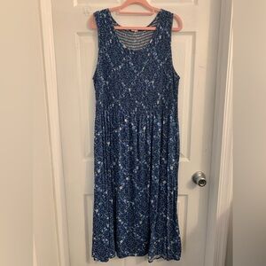 croft & barrow Women’s plus Navy Blue Floral Prairie Maxi Dress. Size 2X $10